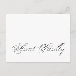 Minimalistiskt skript, loving 3d Monogram Vykort