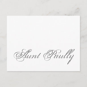 Minimalistiskt skript, loving 3d Monogram Vykort