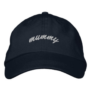 Minimalistiskt skript, marinmarmage broderad keps