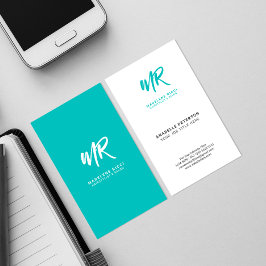 Minimalistiskt skript Namn - första | Grönt Tosca Visitkort