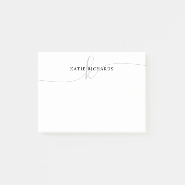 Minimalistiskt skript post-it block (Framsida)