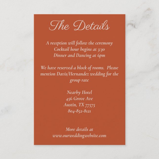 Minimalistiskt skript Pumpkin-specialkort Tilläggskort (Framsida)