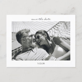 Minimalistiskt skript som låter fotospara datumet meddelande vykort