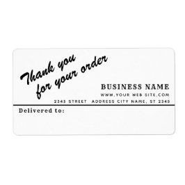 Minimalistiskt skript tack för affärsetikett fraktsedel