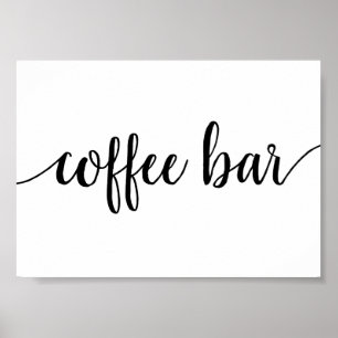 Minimalistiskt skript Underskrift av den blomman Poster