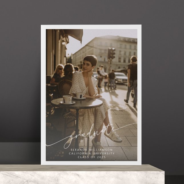 Minimalistiskt skript - vit överlägg med Photo Stu Meddelande (Skapare uppladdad)