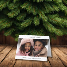 Minimalistiskt skrivmaskin-julkort med vikt