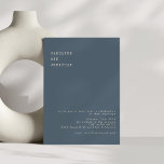 Minimalistiskt skrivmaskiner Bröllop Inbjudningar<br><div class="desc">Minimalistisk Pewter-Grått-skrivmaskin Typography-bröllopsinbjudan med information om OSANS webbplats.</div>