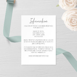 Minimalistiskt smal i höljet Bröllop Tilläggskort