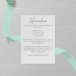 Minimalistiskt smal i höljet Bröllop Tilläggskort