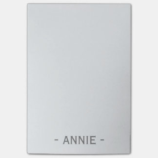 Minimalistiskt Snö Vitt Anpassade 4 x 6 tum Post-it Block