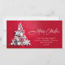 Minimalistiskt Snöflingor Julgran Hälsning