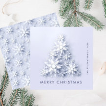 Minimalistiskt Snöflingor Julgran Hälsning