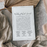 Minimalistiskt sökspel för Bröllop Ord Flygblad<br><div class="desc">Detta minimalistiska sökspel i bröllop ord är perfekt för en enkel möhippa. Den moderna romantiska designen har klassisk svart- och vit typografi parad med en rografi av rustik men elegant med vintage handskrivet stil. Anpassade i alla färg. Behålla designen enkel och elegant, som den är, eller anpassa den genom att...</div>