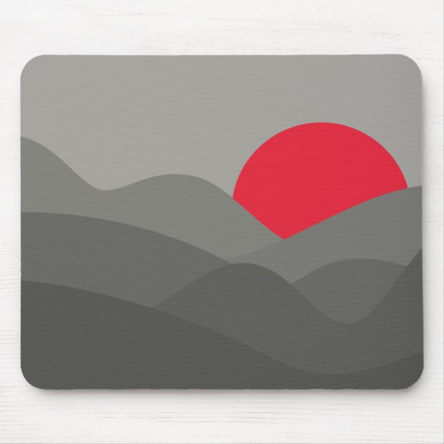 Minimalistiskt Sol 5-Mörkens tema Musmatta (Framsidan)