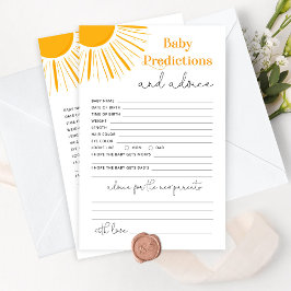 Minimalistiskt sol baby-förutsägelse och rådgivnin