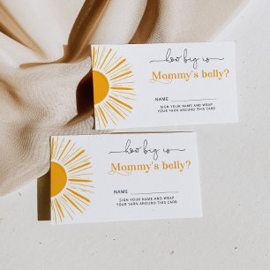 Minimalistiskt sol hur stort är mamma bely? tilläggskort