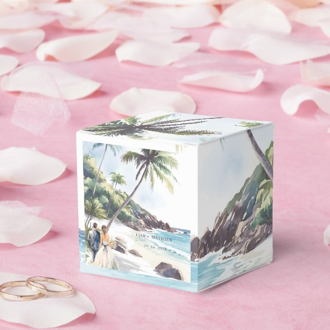 Minimalistiskt sommarstrutsbröllop presentaskar (Bröllop)