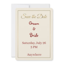 Minimalistiskt Spara datum-kort