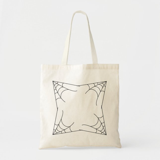 Minimalistiskt Spindelnät Ram Tote Bag Tygkasse (Framsidan)