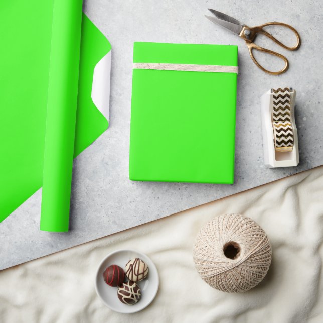 Minimalistiskt, starkt nylon-Grönt, vanligt Presentpapper (Hantverk)
