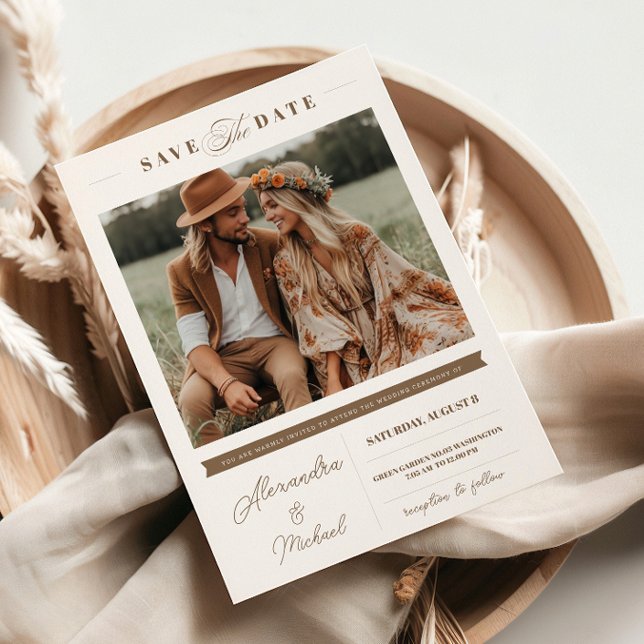 Minimalistiskt Stil | Ett foto Inbjudningar (Skapare uppladdad)