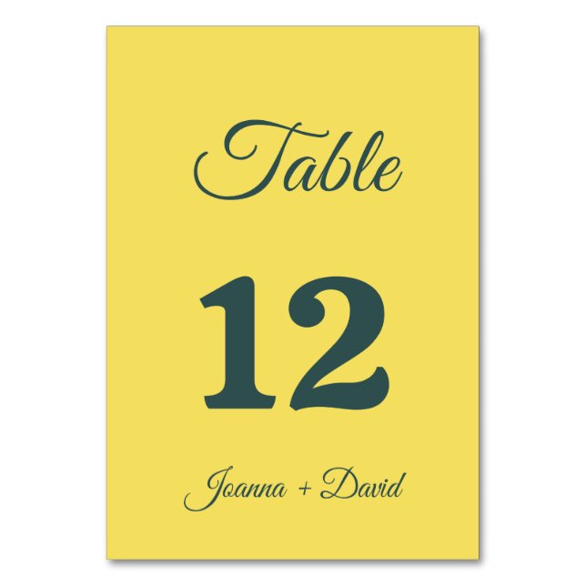 Minimalistiskt Stil | Kalligrafi Teckensnitt Bröll Bordsnummer (Baksidan)