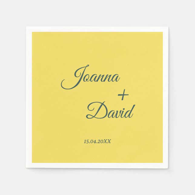 Minimalistiskt Stil | Kalligrafi Teckensnitt Bröll Pappersservett (Framsidan)