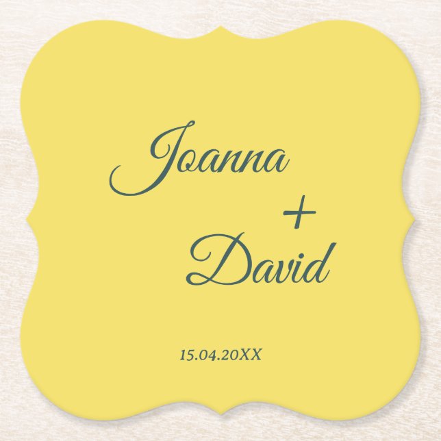 Minimalistiskt Stil | Kalligrafi Teckensnitt Bröll Underlägg Papper (Framsida)