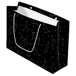 Minimalistiskt stjärnbildsmönster i svart och vitt
