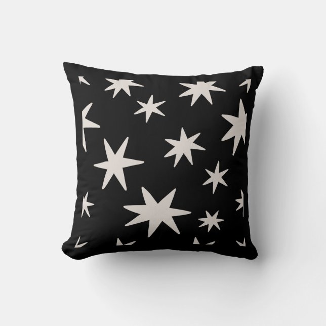 Minimalistiskt stjärnmönstrat kuddfodral – 16x16 S Kudde (Framsida)