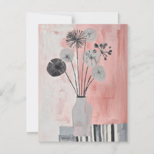 Minimalistiskt Stollig-blommor nr 027 Vykort