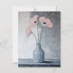 Minimalistiskt Stollig-blommor nr 028 Vykort