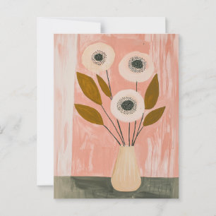 Minimalistiskt Stollig-blommor nr 029 Vykort