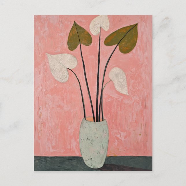 Minimalistiskt Stollig-blommor nr 031 Vykort (Framsida)