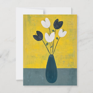 Minimalistiskt Stollig-blommor nr 033 Vykort