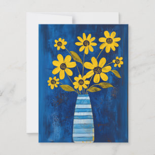 Minimalistiskt Stollig-blommor nr 035 Vykort