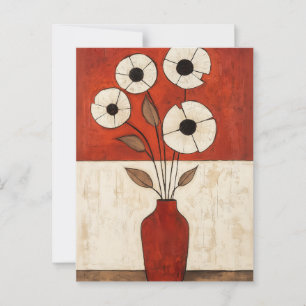 Minimalistiskt Stollig-blommor nr 039 Vykort