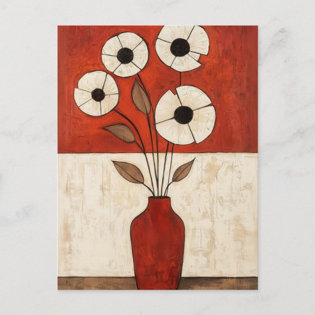 Minimalistiskt Stollig-blommor nr 039 Vykort (Framsida)