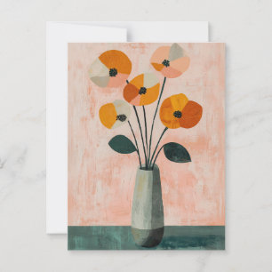 Minimalistiskt Stollig-blommor nr 040 Vykort
