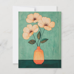 Minimalistiskt Stollig-blommor nr 043 Vykort