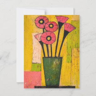 Minimalistiskt Stollig-blommor nr 047 Vykort