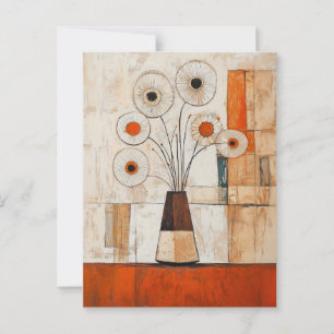 Minimalistiskt Stollig-blommor nr 052 Vykort