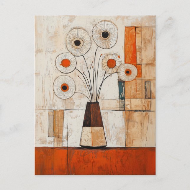 Minimalistiskt Stollig-blommor nr 052 Vykort (Framsida)