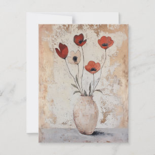 Minimalistiskt Stollig-blommor nr 053 Vykort