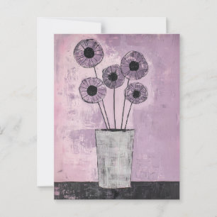 Minimalistiskt Stollig-blommor nr 054 Vykort