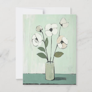 Minimalistiskt Stollig-blommor nr 057 Vykort