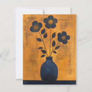 Minimalistiskt Stollig-blommor nr 061 Vykort