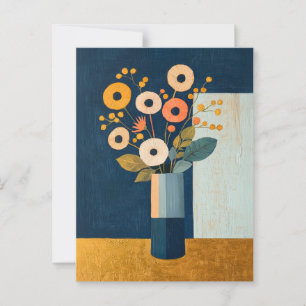 Minimalistiskt Stollig-blommor nr 062 Vykort