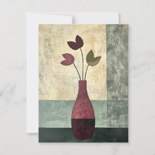 Minimalistiskt Stollig-blommor nr 064 Vykort